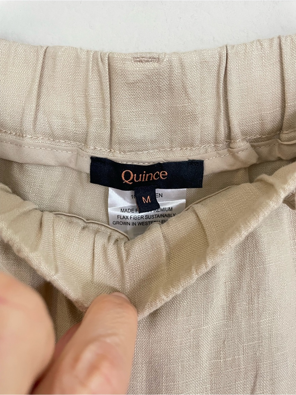 Quince Driftwood 100% Linen Pull On Pants Size Medium - Picture 4 of 9